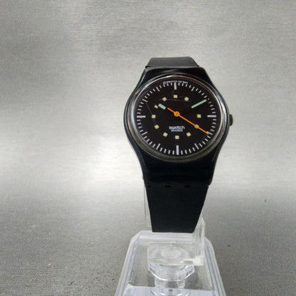 Swatch Money Penny Watch Women 24mm Black Dial Black Tone Round New Battery5