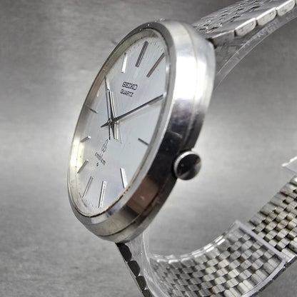Seiko Emblem Watch Men 35mm Silver Dial Silver Tone Round 4120-9000 New BatteryK2