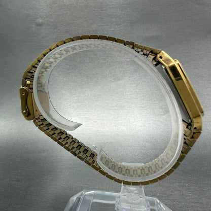 Citizen Tank Watch Men 27mm Champagne Dial Gold Rectangle 4031-893514 New Batt8