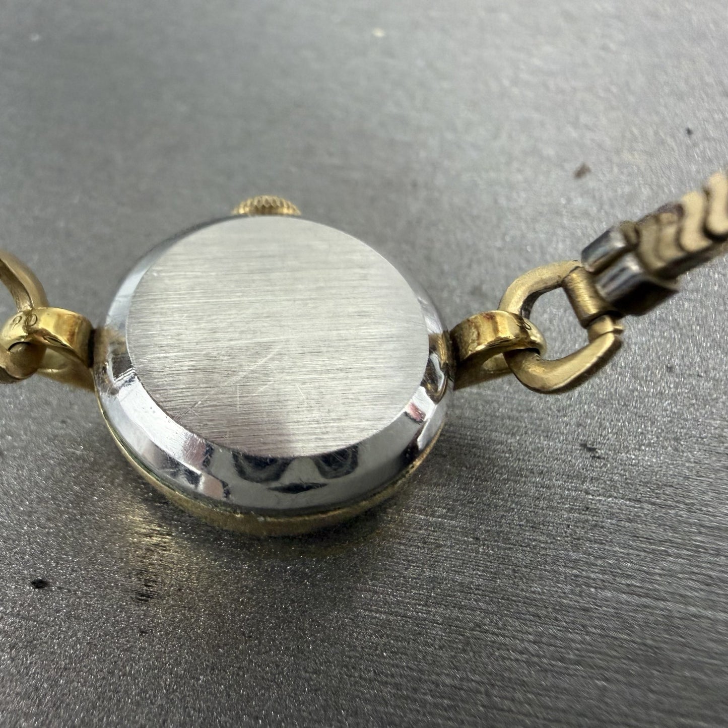 Omega Watch Women 17mm Gold Dial Gold Plated Manual Wind Runs Caliber VTG9