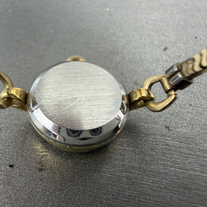 Omega Watch Women 17mm Gold Dial Gold Plated Manual Wind Runs Caliber VTG9
