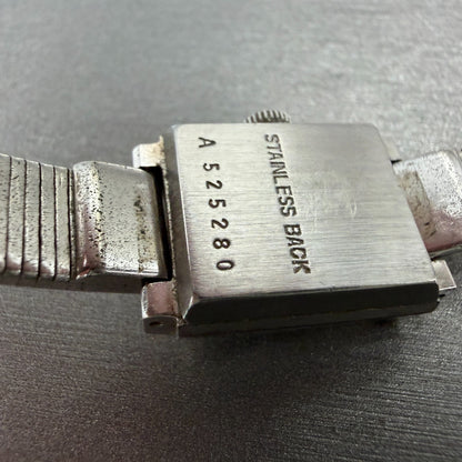Rado Tank Watch Women 16mm Silver Dial Silver Tone Rectangle Manual Wind Runs9