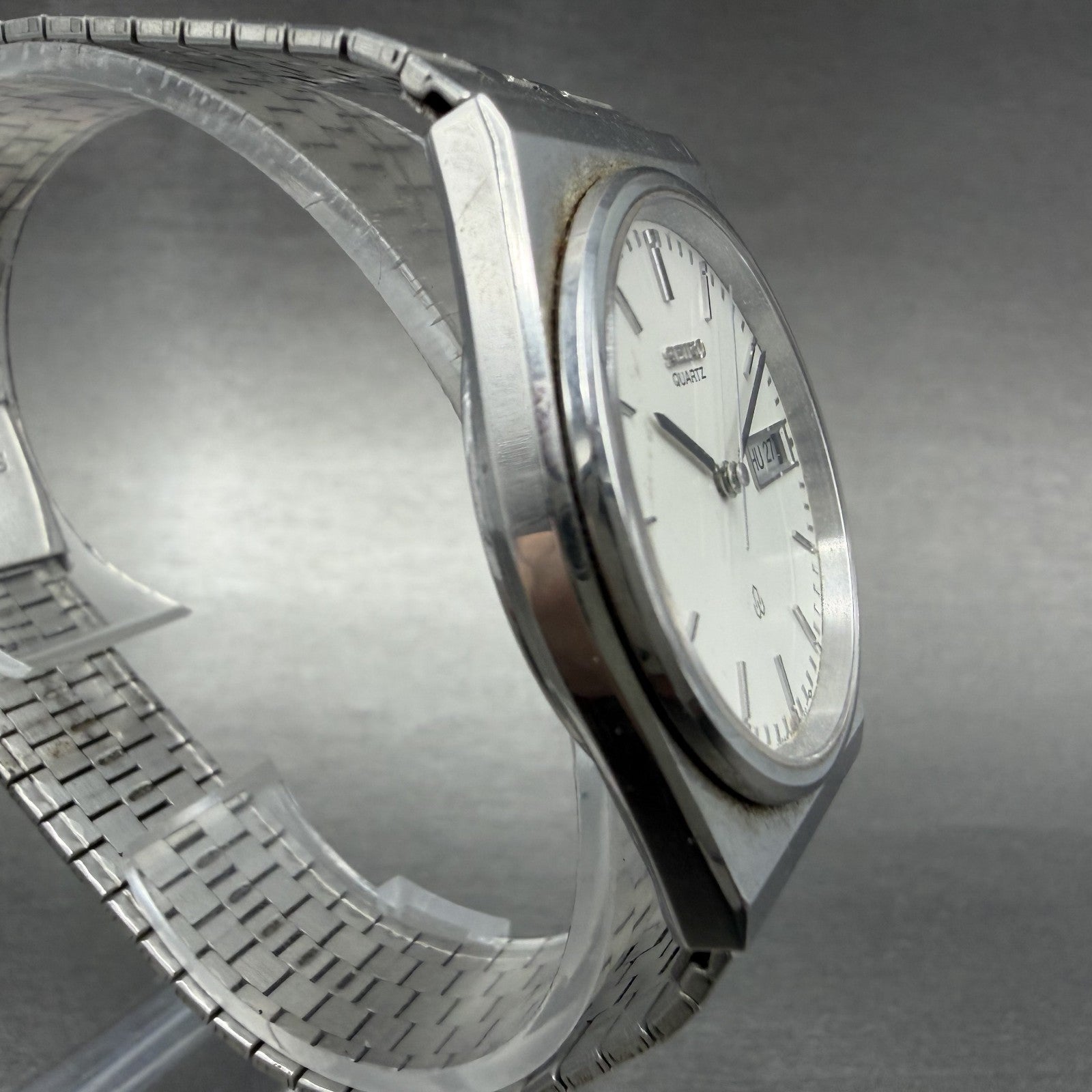 Seiko Majesta Watch Men 32mm Silver Dial Silver Tone Daydate 9063-602B New Batt3