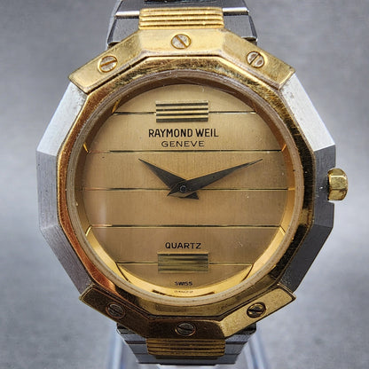 Raymond Weil Watch Women 26mm Gold Dial Two Tone Dodecagon 8038 PARTS2