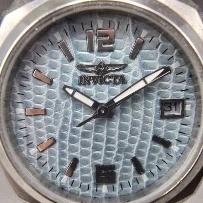 Invicta Watch Women 32mm Blue Dial Silver Date Round 9996 New Battery1