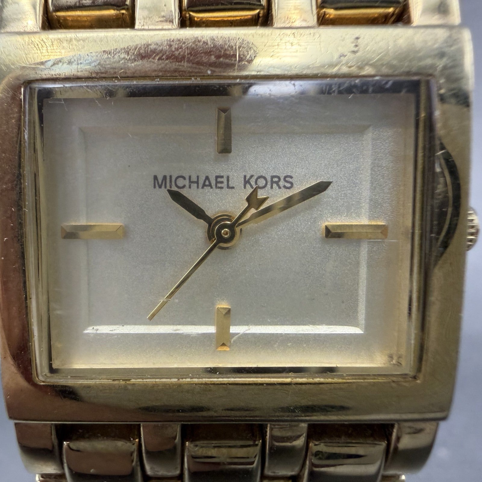 Michael Kors Watch Women 25mm Champagne Dial Gold Tone MK-3102 New Batt1