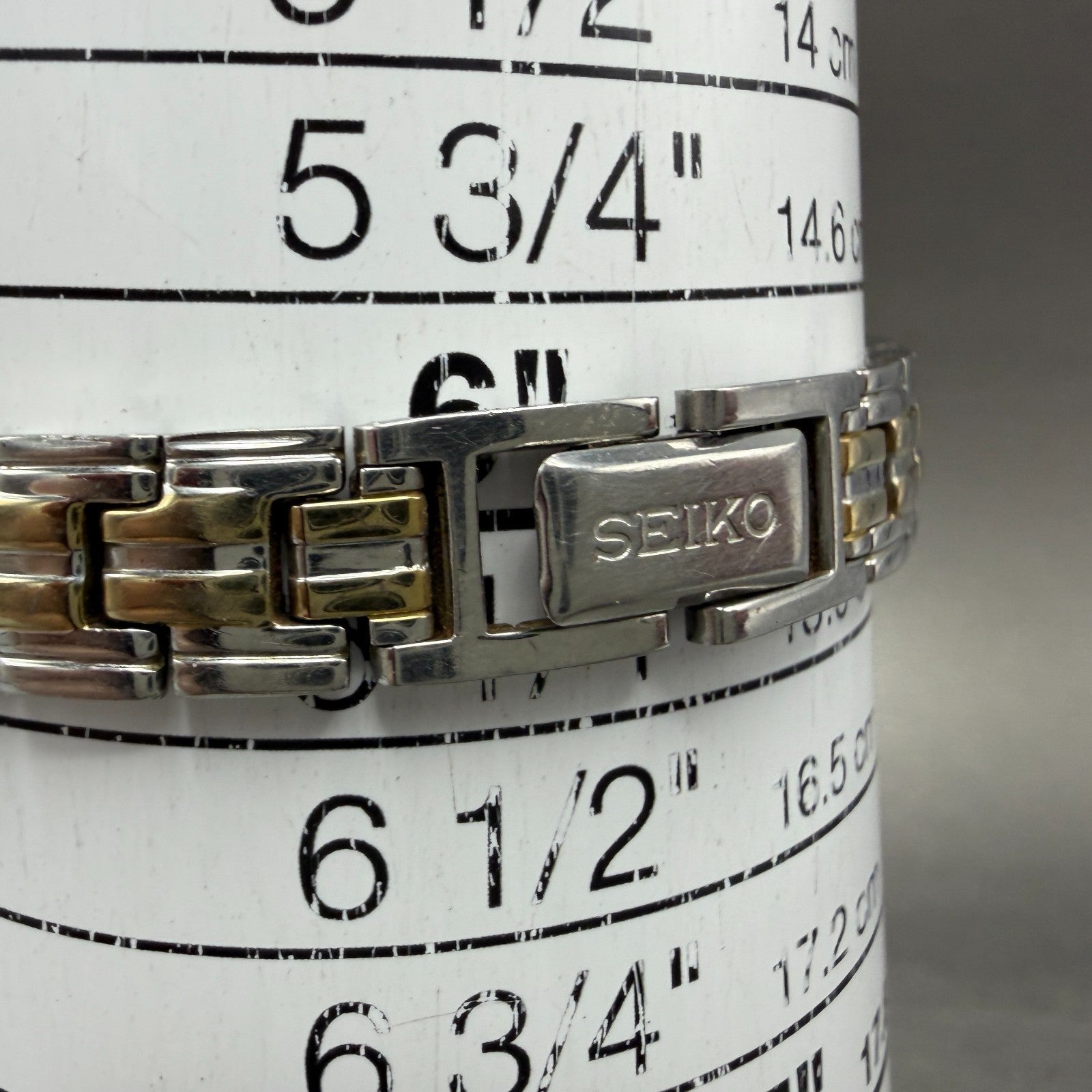 Seiko Watch Women 16mm Blue Dial Two Tone Oval Vintage 1N00-0HZ0 New Battery10