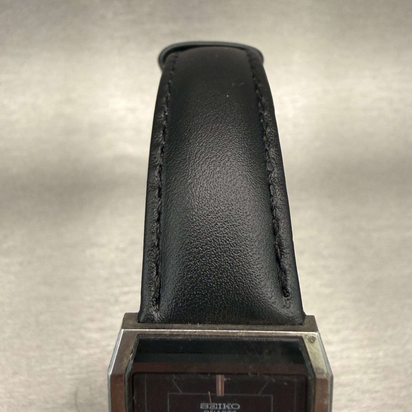 Seiko Watch Men 25mm Black Dial Silver Tone Rectangle 7431-5360 New Battery4
