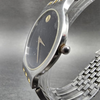 Movado Esperanza Watch Men 33mm Black Dial Two Tone Round 84.19.861 PARTS3