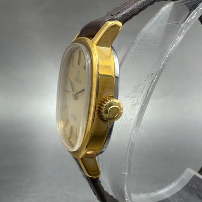 Omega De Ville Watch Women 22mm Gold Dial Gold Plated Manual Wind Runs 511.05092