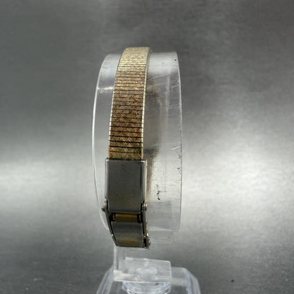 Citizen CQ Tank Watch Women 13mm Champange Dial Gold Tone 2250-223373 New Batt7