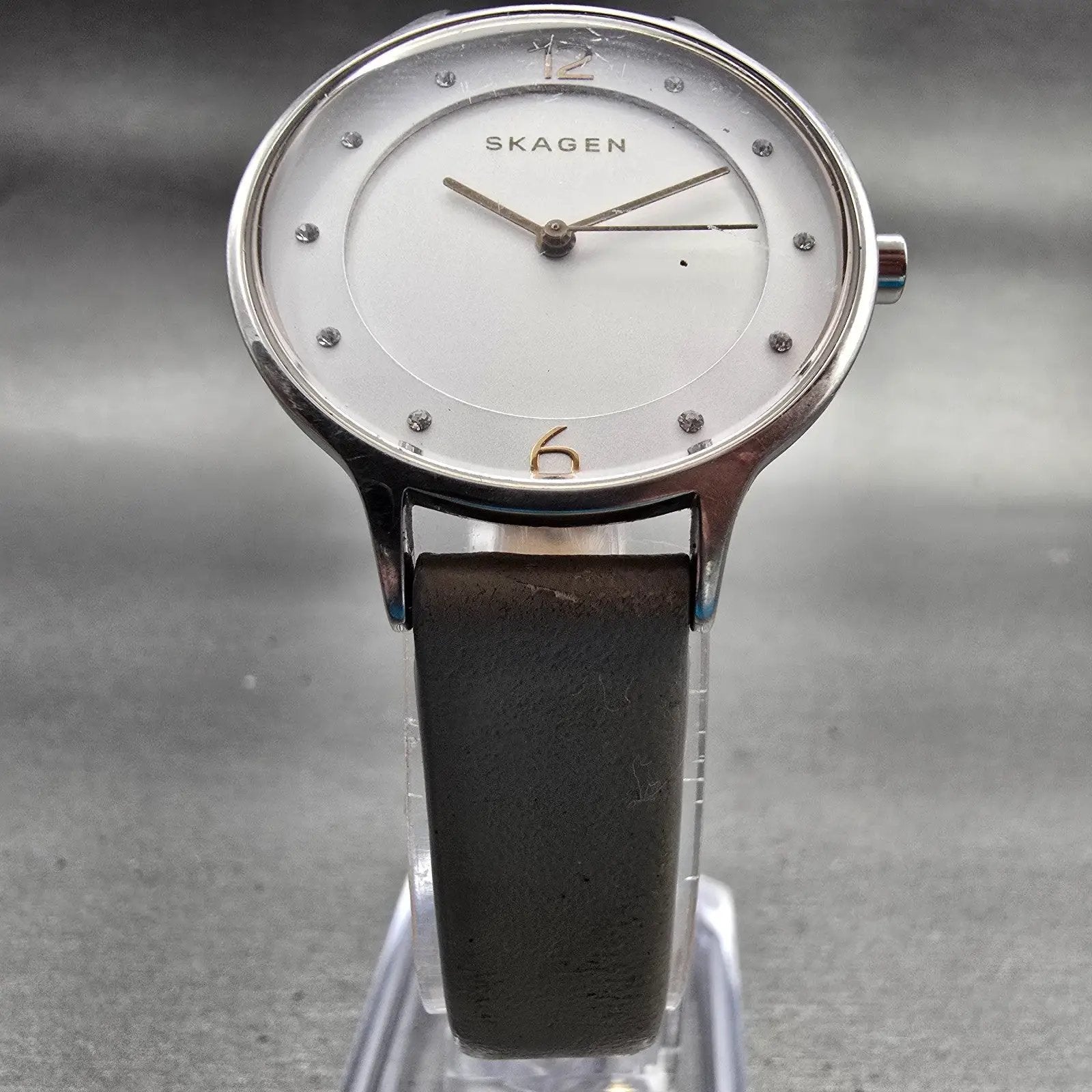 Skagen Anita Watch Women 30mm White Dial Silver Tone Round SKW2648 New Battery5