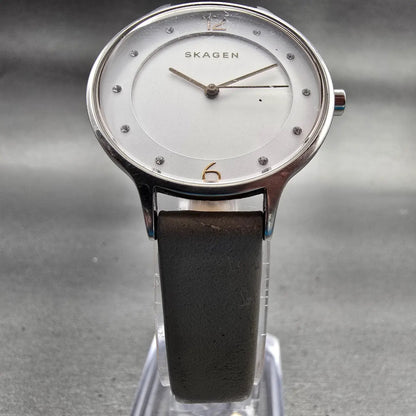 Skagen Anita Watch Women 30mm White Dial Silver Tone Round SKW2648 New Battery5