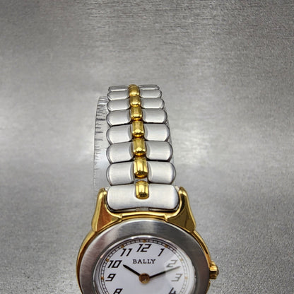 Bally Watch Women 23mm White Dial Two Tone Round 13.01 New Battery W/Box5