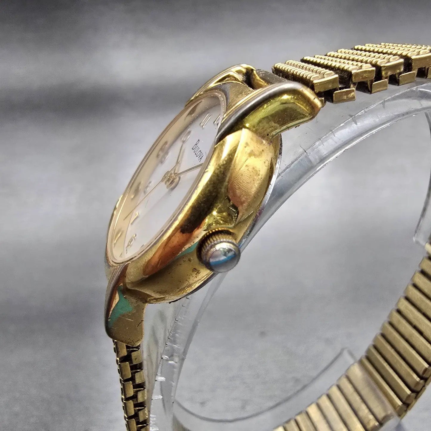 Bulova Watch Women 24mm White Dial Gold Tone Date Round 97M14 New Battery2