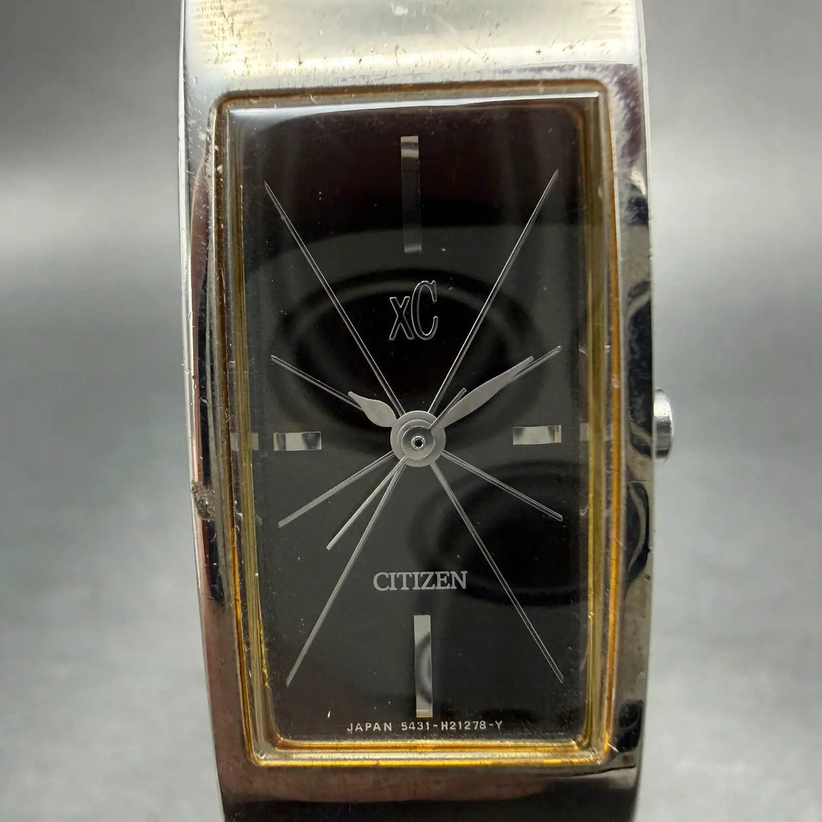 Citizen XC Tank Watch Women 16mm Brown Dial Silver Tone 5431-H12549 New Battery1
