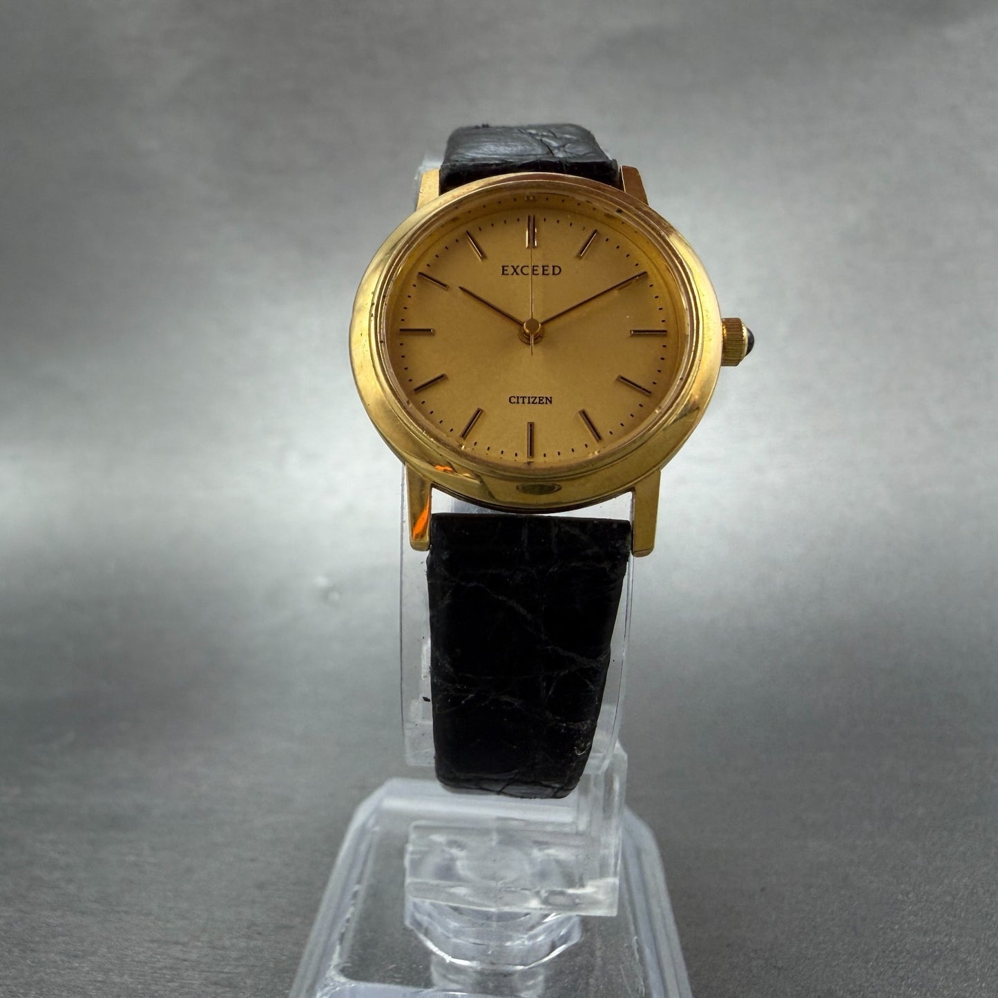 Citizen Exceed Watch Women 23mm Gold Dial Gold Tone 3330-C80401 New Battery5