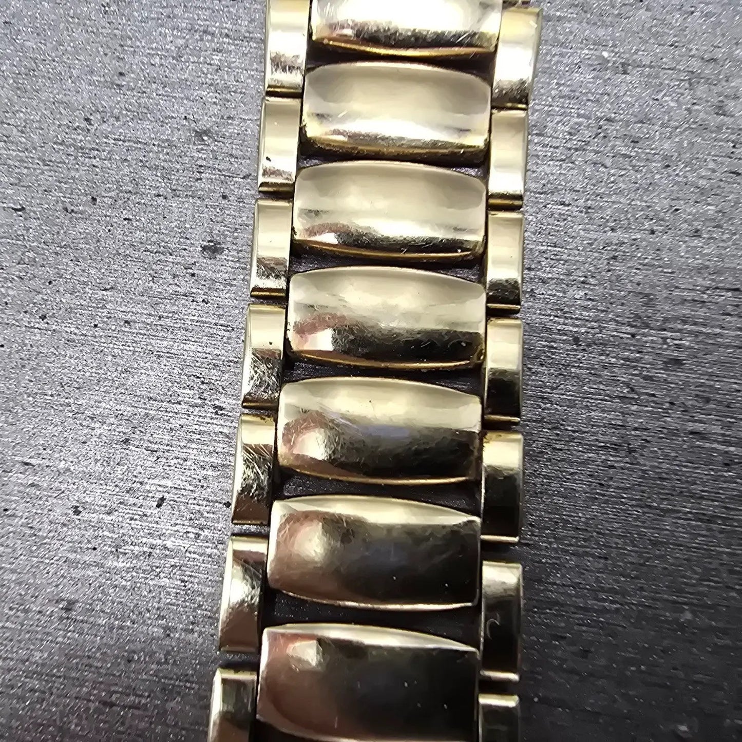 Seiko Bracelet 15mm Stainless Steel Gold Tone Vintage Japan G1395E MISSING CLASP13