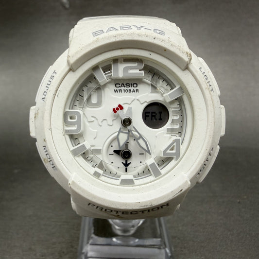 Casio Baby-G Hello kitty Watch Women 44mm White Analog Digital BGA-190KT New Bat0