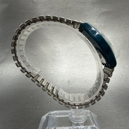 Swatch Steel Lite Watch Men 34mm Skeleton Dial Blue Tone Round New Batt8