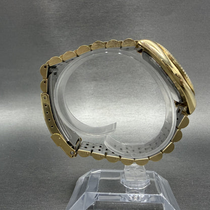 Wittnauer President Watch Men 35mm Gold Dial Gold Tone Daydate KW9650 New Batt8