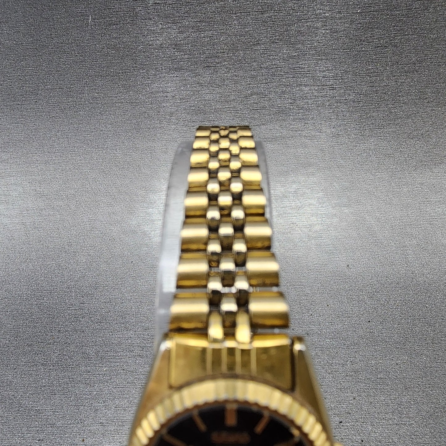 Seiko SQ Watch Women 24mm Black Dial Gold Tone Daydate 3e230a69 New Battery4