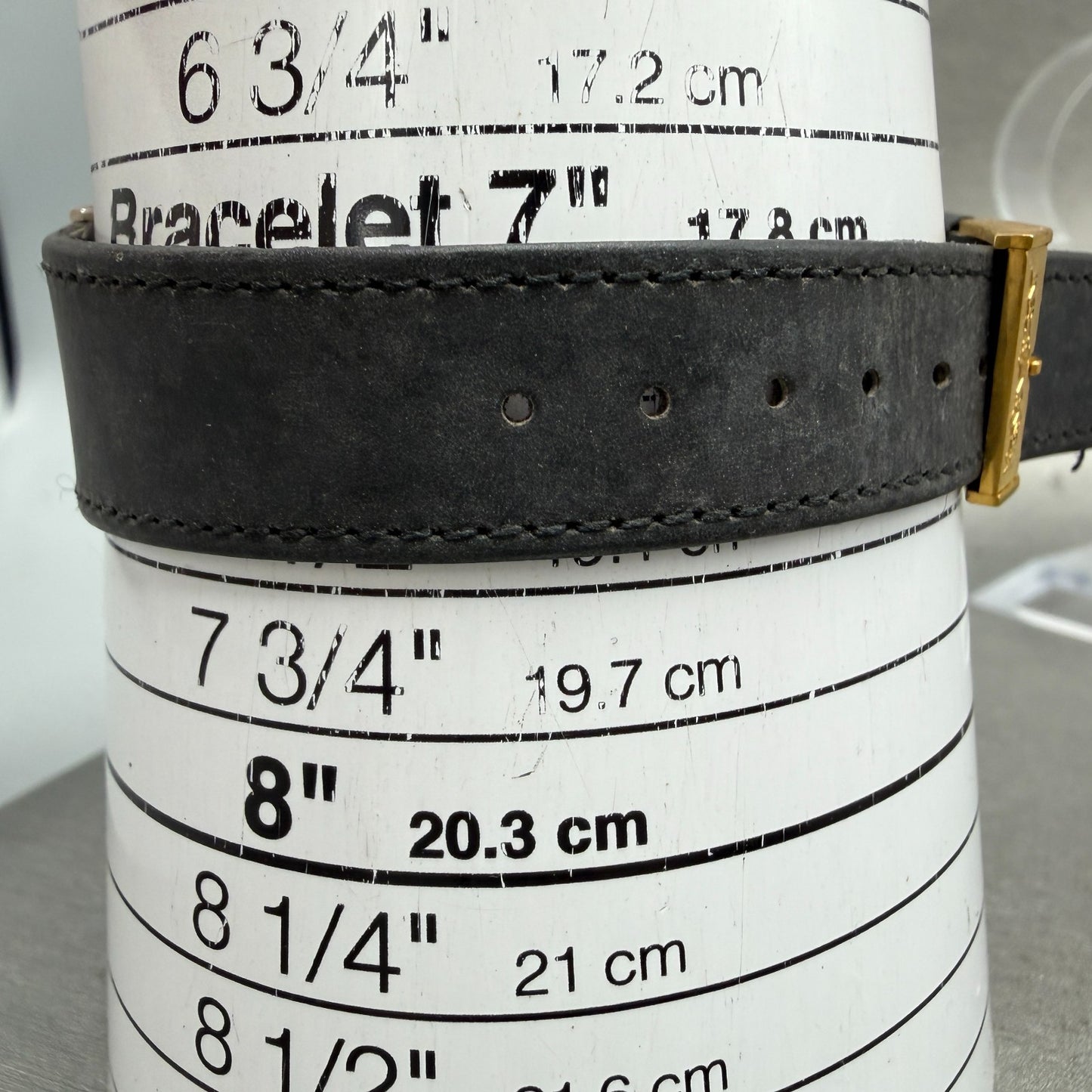 Yves Saint Laurent Tank Watch Men 23mm Silver Dial Two Tone Rectangle New Batt10