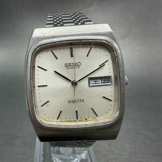 Seiko Majesta Watch Men 31mm Silver Dial Steel READ!!! Daydate 9063-5010 New Bat0