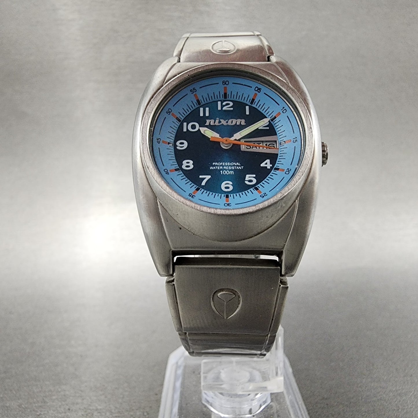 Nixon Don Small Watch Women 29mm Blue Dial Steel Daydate Round New battery5