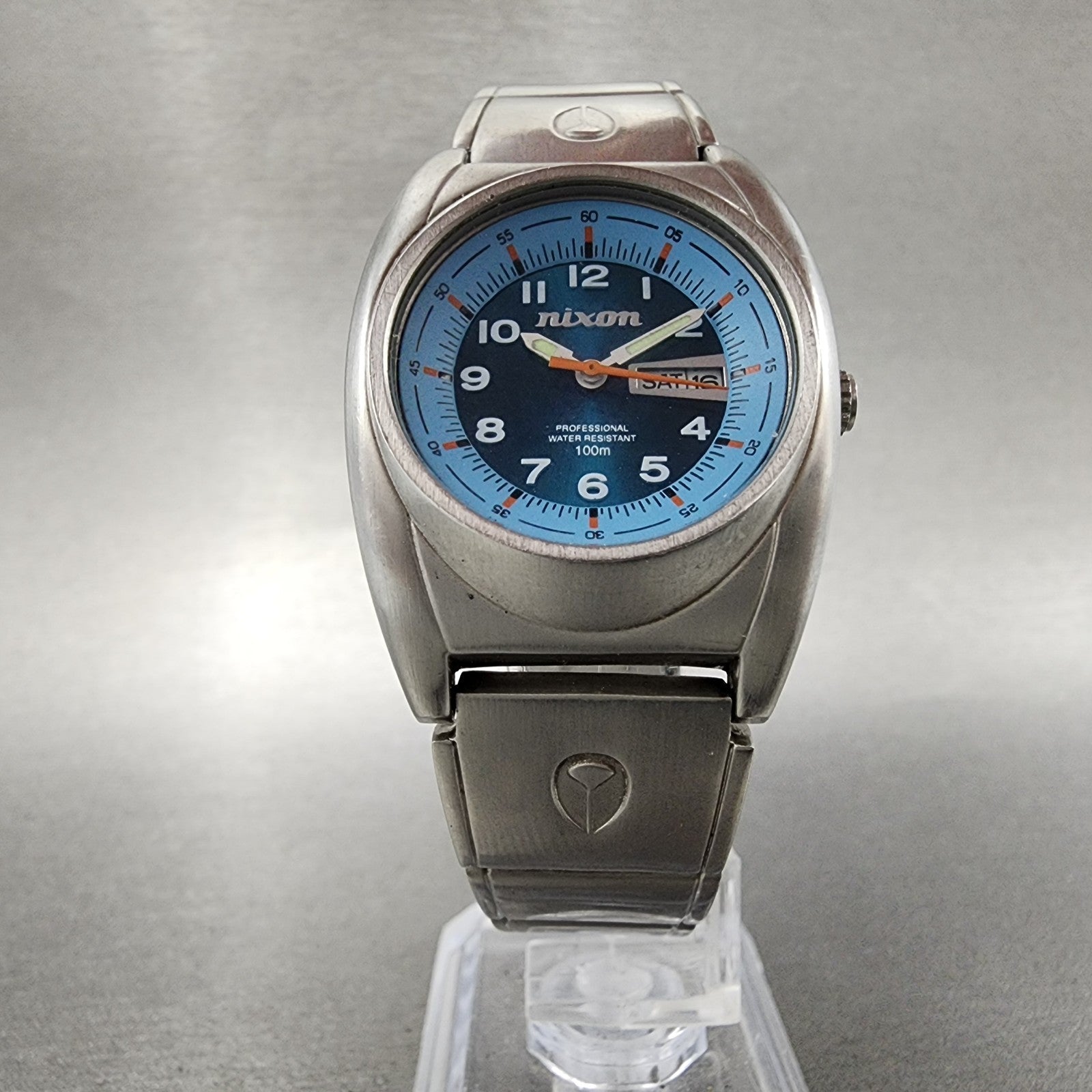 Nixon Don Small Watch Women 29mm Blue Dial Steel Daydate Round New battery5