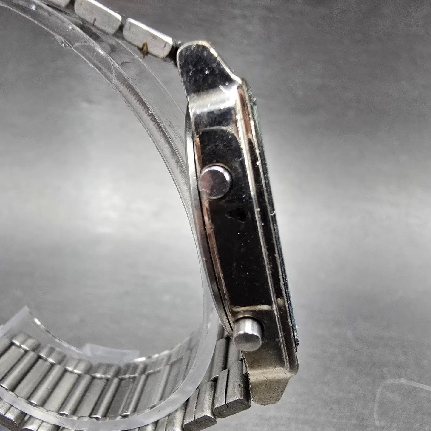 Seiko Analog Digital Watch Men 33mm Silver Dial Silver Tone H601-5400 NewBattery3