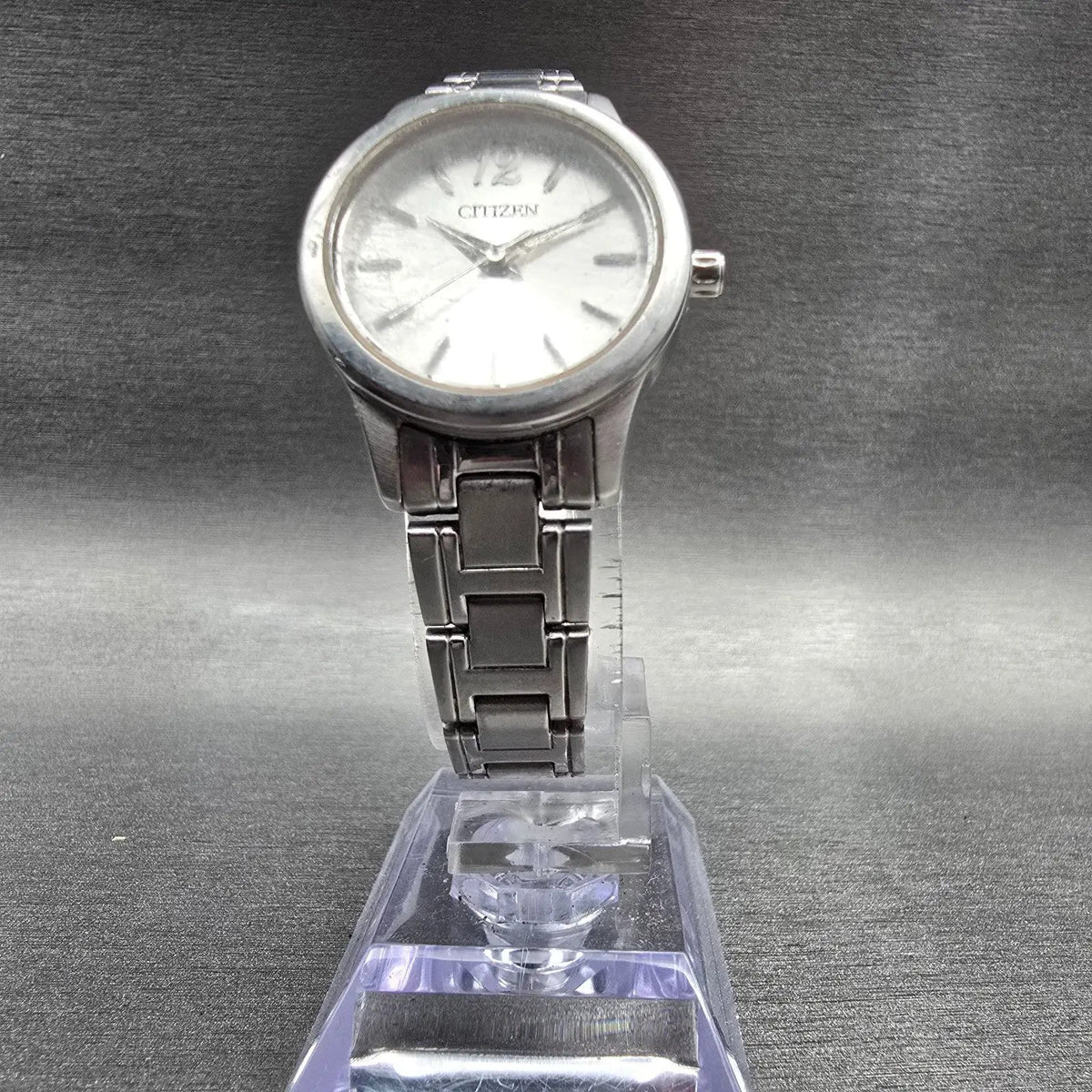 Citizen Watch Women 25mm Silver Dial Silver Tone Round 1032-S093406 New Battery5