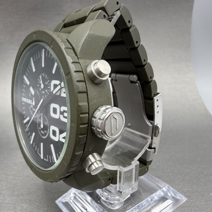 Diesel Franchise Chronograph Watch Men Black Dial Green Tone Round DZ4251 NewBat2