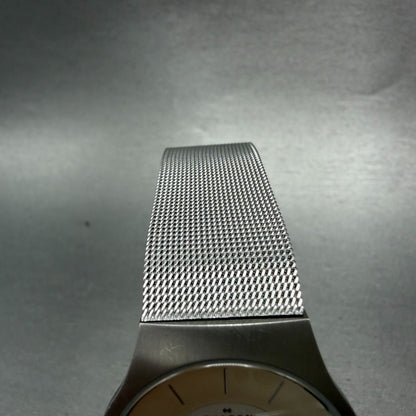 Skagen Watch Men 34mm Silver Dial Silver Tone Round Mesh Band 233LSS New Battery4