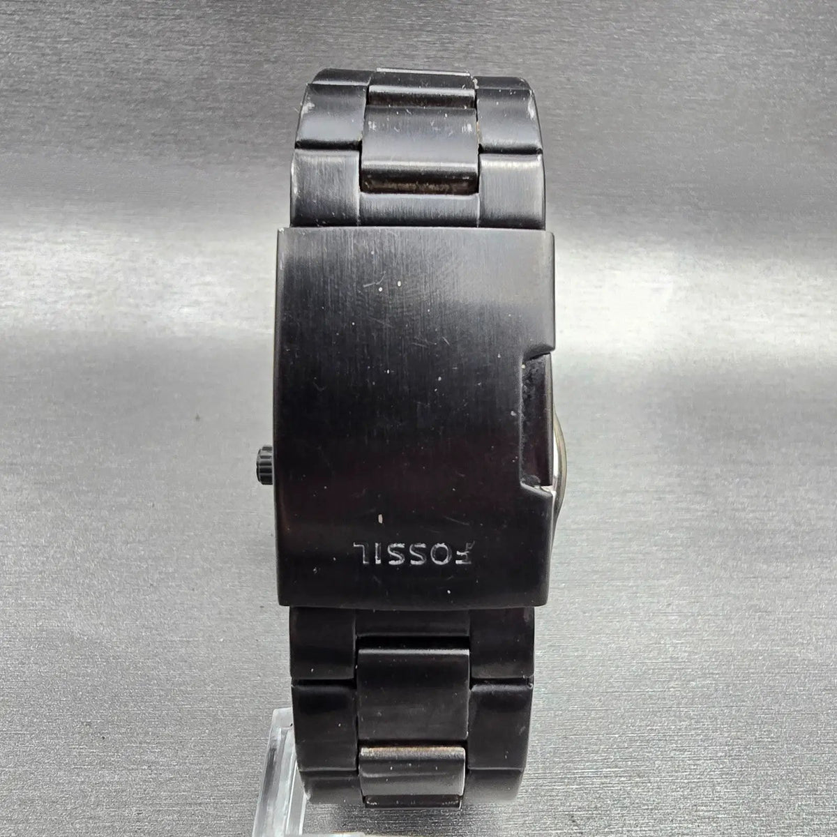 Fossil Machine Watch Men 45mm Black Dial Black Tone Chrono Date FS4552 New Batt7