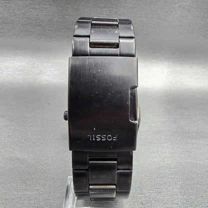Fossil Machine Watch Men 45mm Black Dial Black Tone Chrono Date FS4552 New Batt7