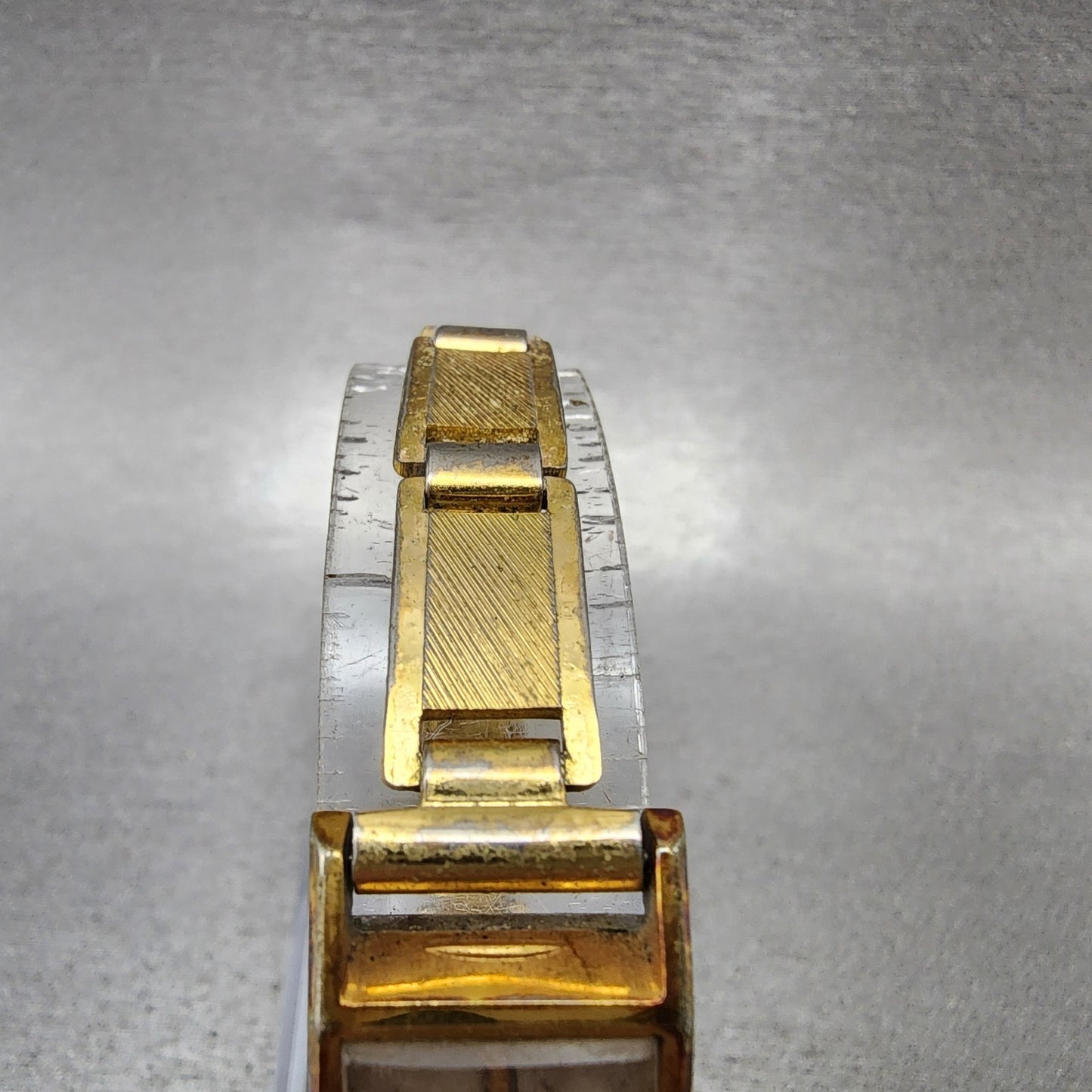 Seiko Venus Tank Watch Women 15mm Silver Dial Gold Plated Rectangle Manual Wind4