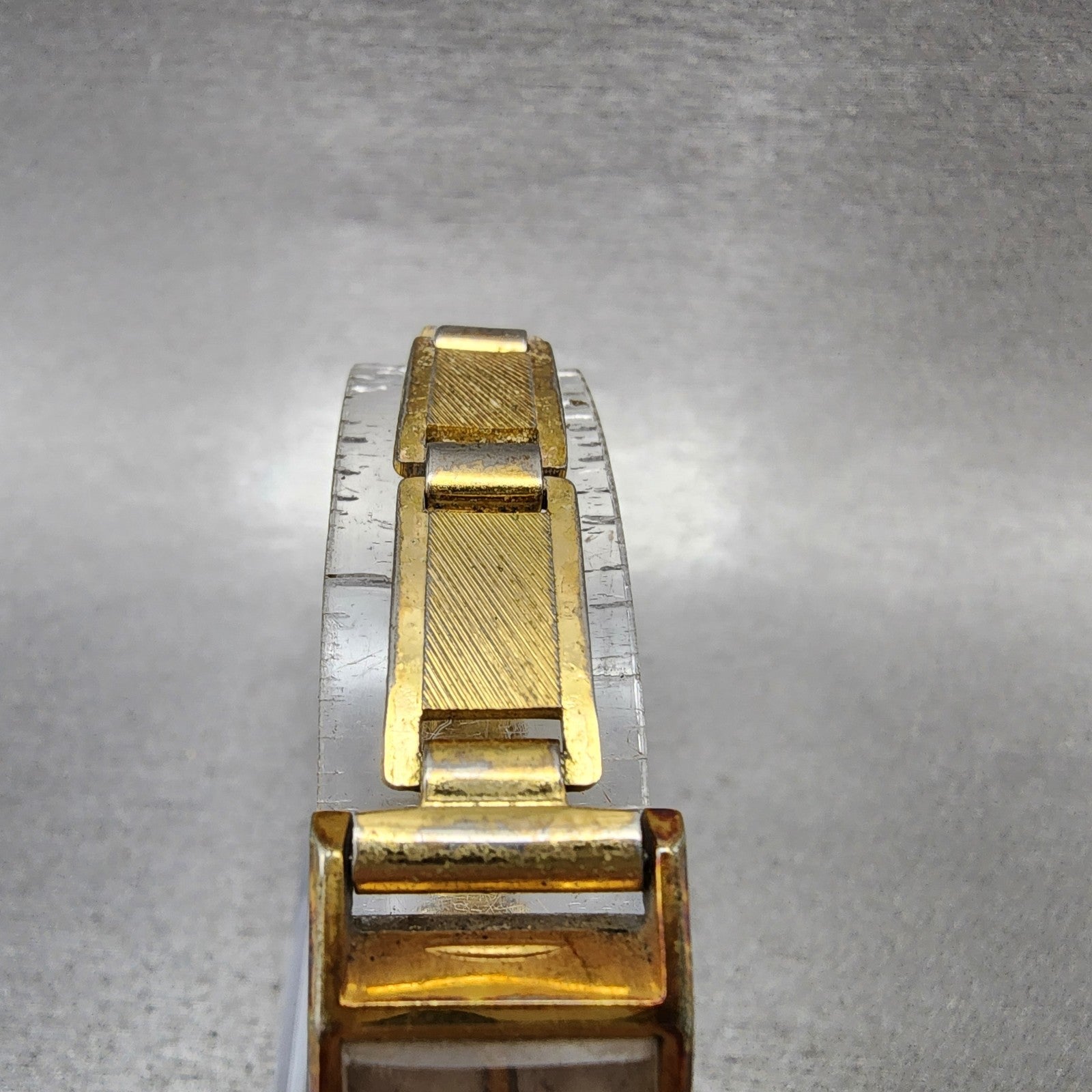 Seiko Venus Tank Watch Women 15mm Silver Dial Gold Plated Rectangle Manual Wind4