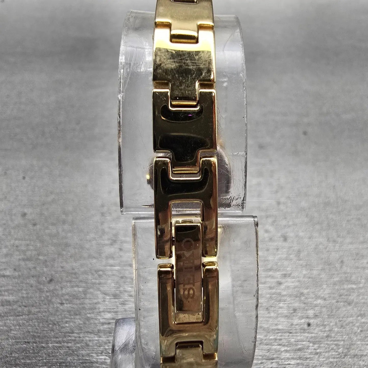 Seiko Watch Women 20mm Black Dial Gold Tone Round 1N00-0GM0 New Battery Vintage7