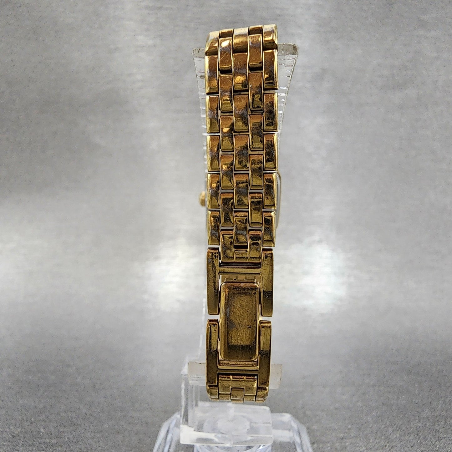 Seiko Tank Watch Women 17mm Cream Dial Gold Tone Rectangle V4005608 New Battery7