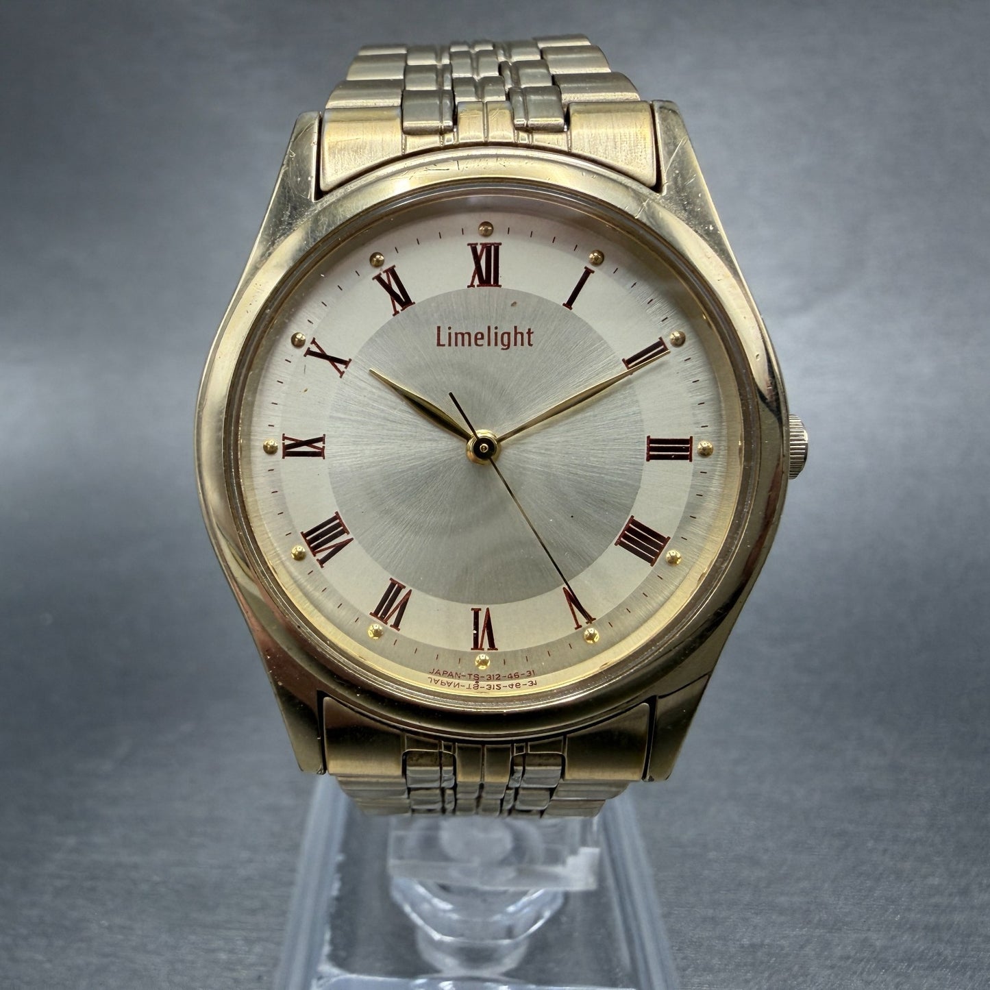 Rioch Limelight Watch Unisex 32mm Champagne Dial Gold Tone Round New Battery0