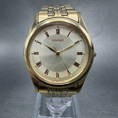 Rioch Limelight Watch Unisex 32mm Champagne Dial Gold Tone Round New Battery0