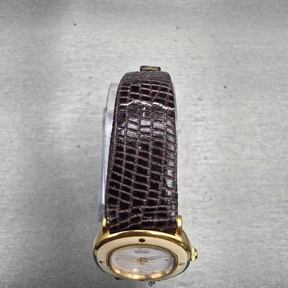 Seiko Watch Women 21mm White Dial Gold Tone Oval 7321-5090 New Battery Vintage4
