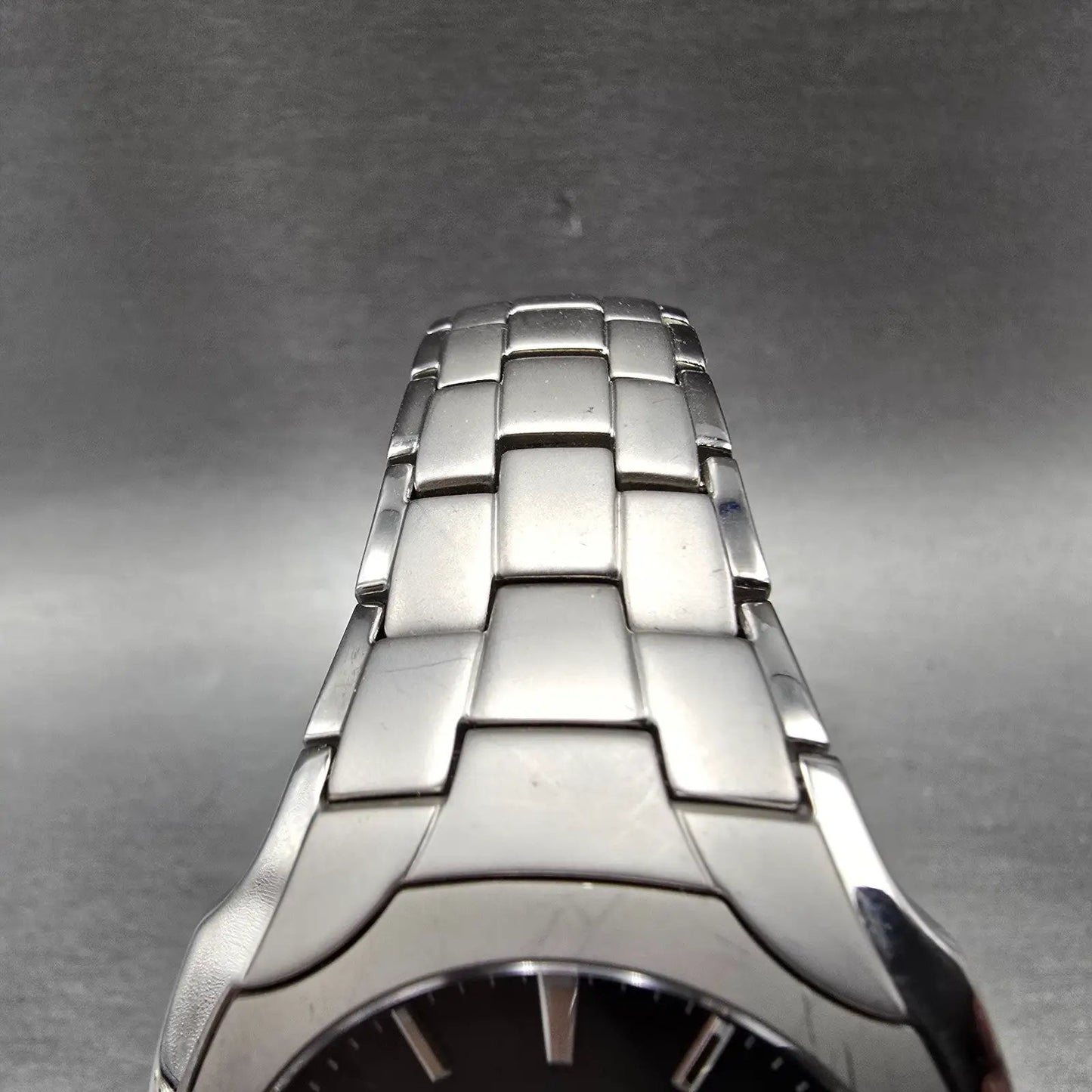 Citizen Eco-Drive Watch Men 38mm Black Dial Titanium Date E111-S049610 Runs4