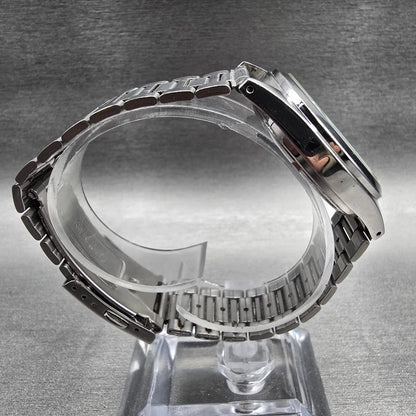 Seiko Alba Watch Men 34mm Silver Dial Silver Daydate 7N33-K002 New Battery Jp238