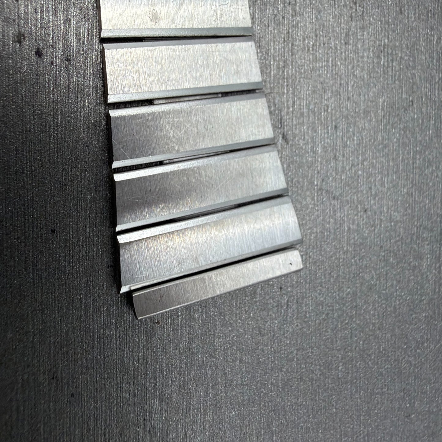 Seiko SQ Bracelet 21mm Stainless Steel Tri Folding Clasp Z1157 Vintage Japan B6