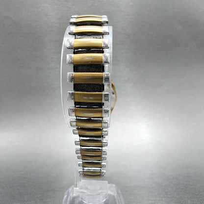 Seiko 5 Automatic Watch Women 24mm Gold Dial Gold Tone Daydate Round Runs7