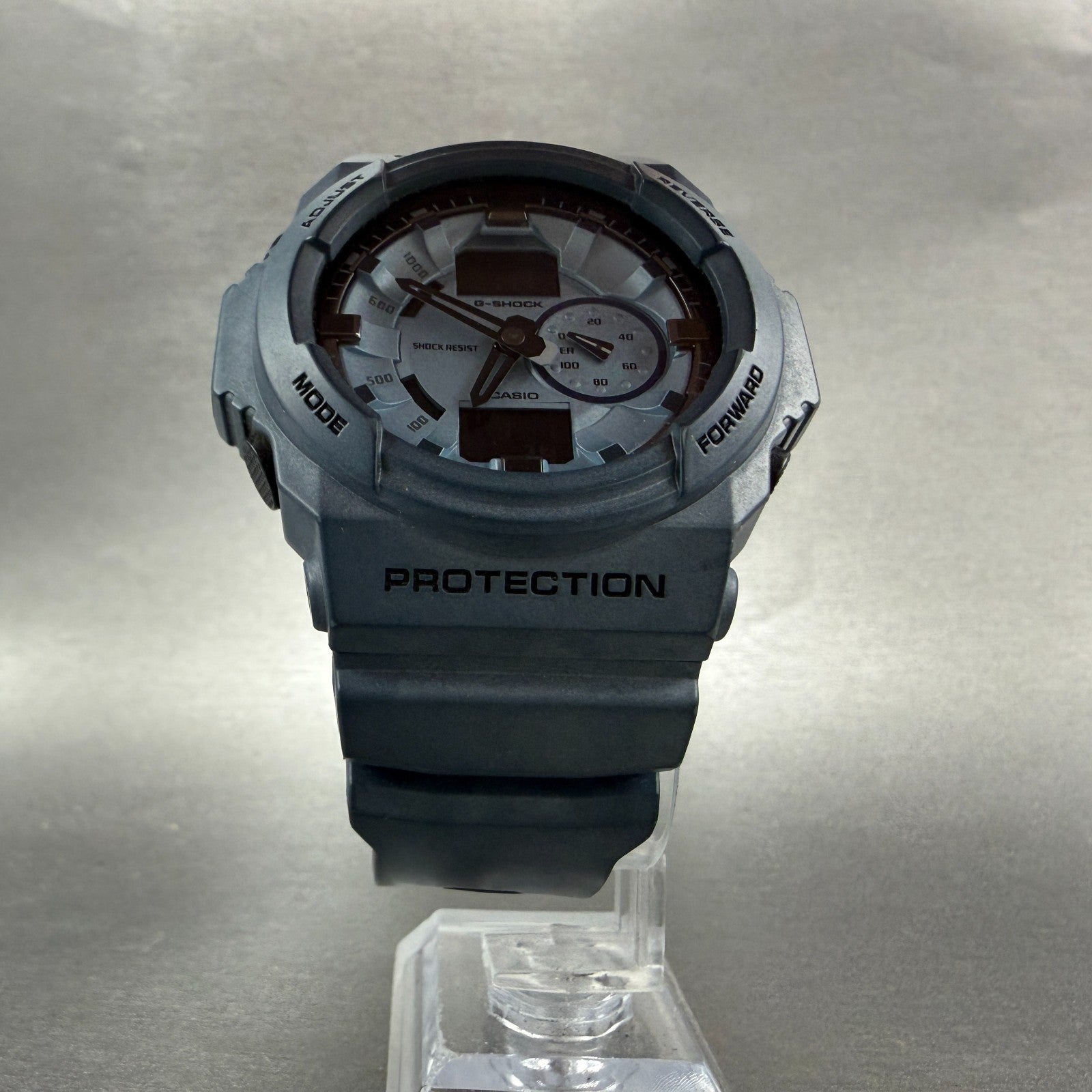 Casio G-Shock GA-150A Watch Men 52mm Analog Digital Blue Round New Battery ABC5