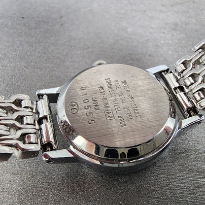 Seiko Alba Watch Women 23mm Silver Dial Silver Tone V8110780 New Battery9