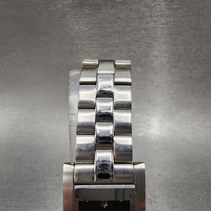 Bulova Tank Watch Women 18mm Black Dial Silver Tone Rectangle 96L37 New Battery4